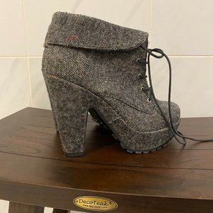 Grey and Black Short Boots